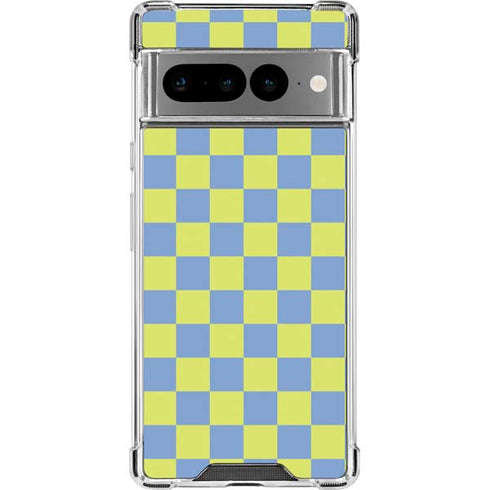 Neon Checkered Google Pixel 7 Pro Clear Case